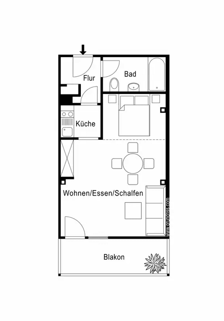 1 bedroom flat to rent, 42 m², Kiefernstraße 1, Siegsdorf, Bavaria 1 bedroom flat to rent, 42 m², Kiefernstraße 1, Siegsdorf, Bavaria