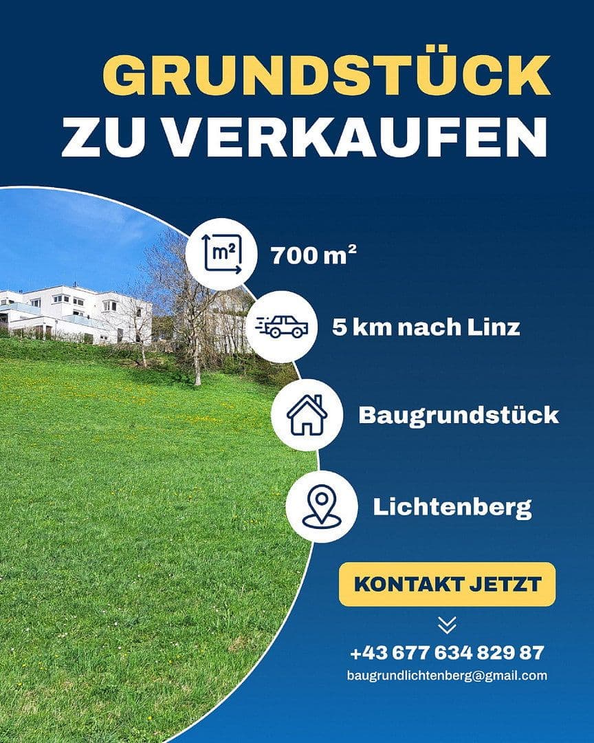 plot for sale, 692 m², Lichtenberg, Upper Austria plot for sale, 692 m², Lichtenberg, Upper Austria