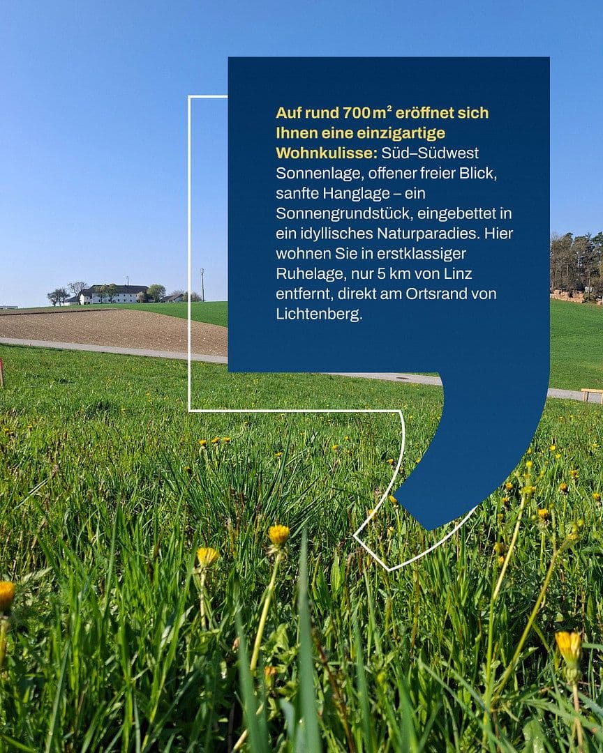 plot for sale, 692 m², Lichtenberg, Upper Austria plot for sale, 692 m², Lichtenberg, Upper Austria
