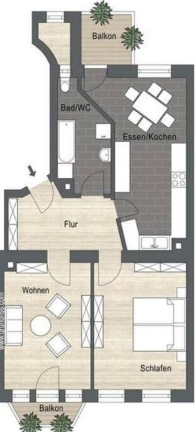 2 bedroom flat to rent, 74 m², Leipzig, Saxony 2 bedroom flat to rent, 74 m², Leipzig, Saxony
