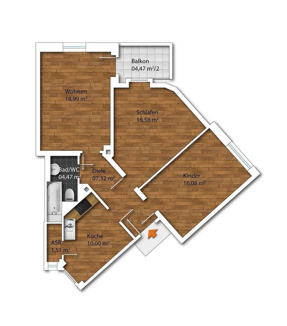3 bedroom flat to rent, 78 m², Nöthnitzer Straße 36, Dresden, Saxony 3 bedroom flat to rent, 78 m², Nöthnitzer Straße 36, Dresden, Saxony