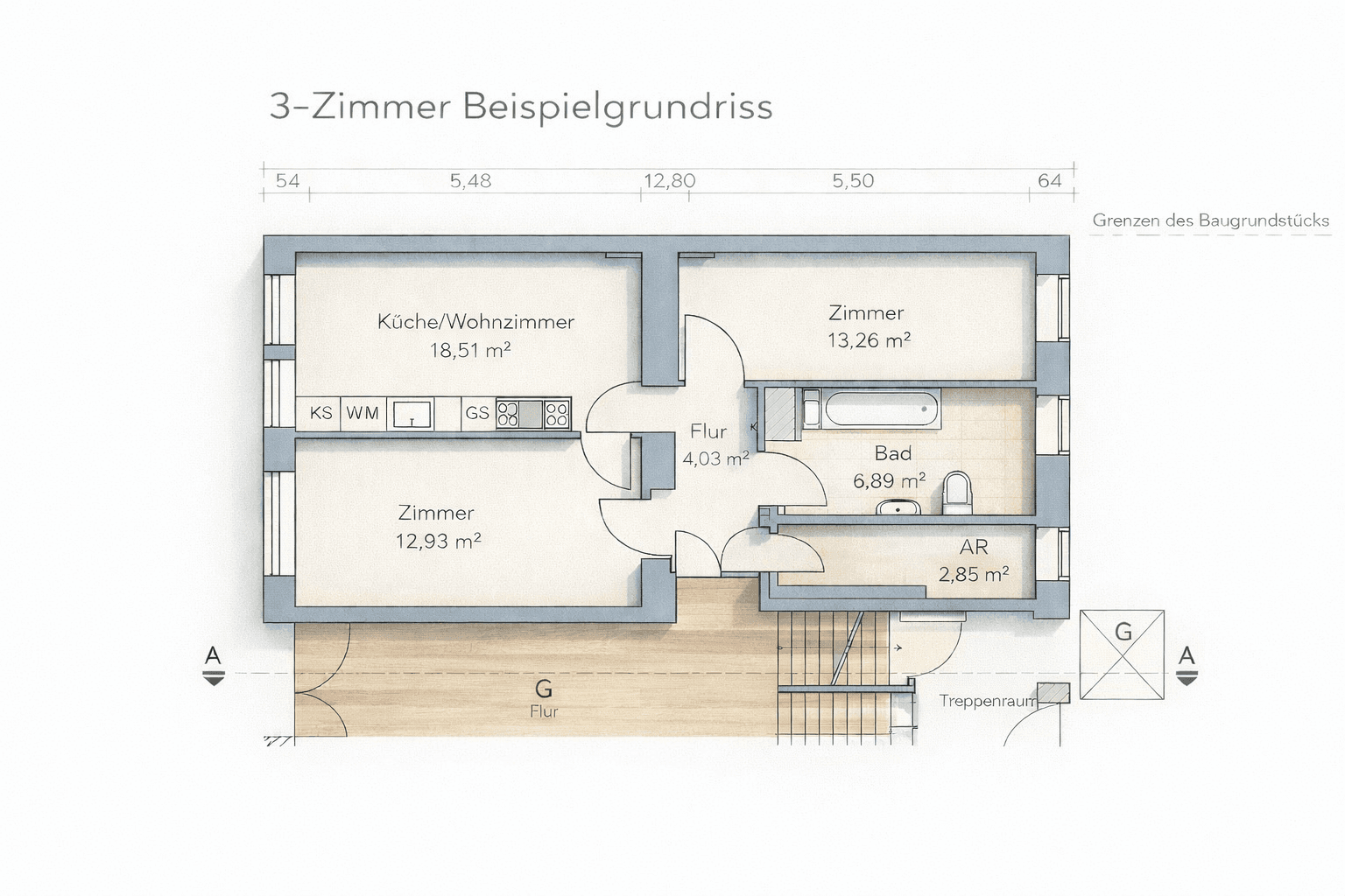2 bedroom flat for sale, 59 m², Fidicinstr. 30, Berlin, Berlin 2 bedroom flat for sale, 59 m², Fidicinstr. 30, Berlin, Berlin