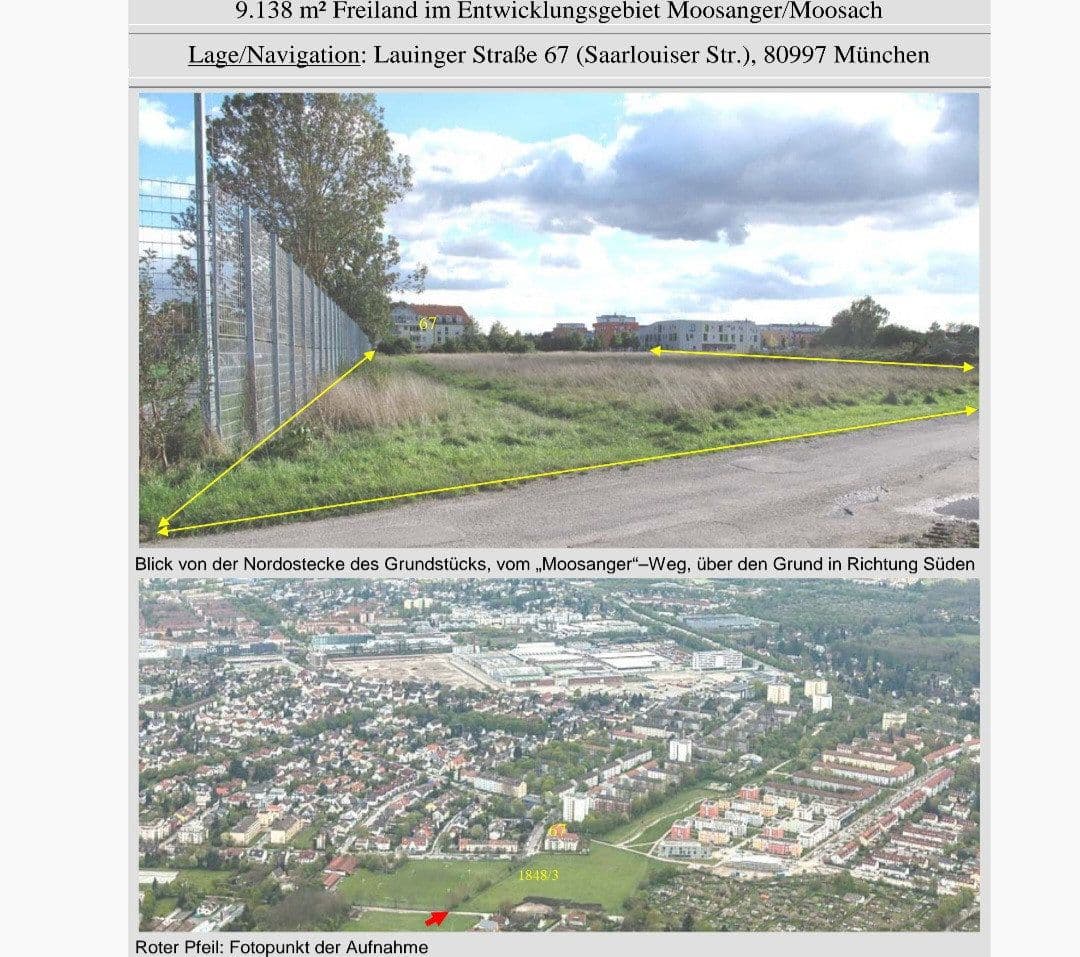 plot to rent, 9,138 m², Saarlouiser Str./Lauinger Str, München, Bavaria plot to rent, 9,138 m², Saarlouiser Str./Lauinger Str, München, Bavaria