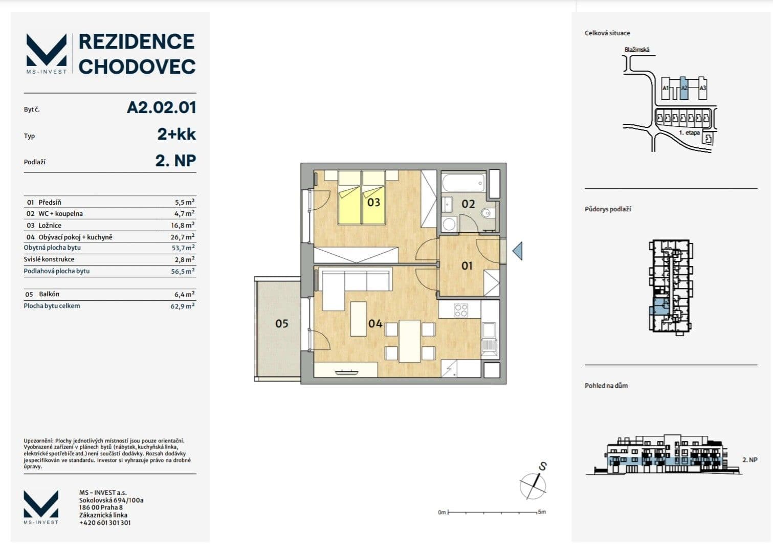 1 bedroom with open-plan kitchen flat to rent, 54 m², Nebřenická, Prague, Prague 1 bedroom with open-plan kitchen flat to rent, 54 m², Nebřenická, Prague, Prague