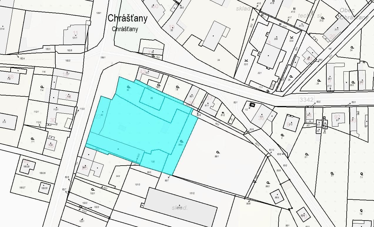 plot for sale, 4,945 m², Chrášťany, Středočeský Region plot for sale, 4,945 m², Chrášťany, Středočeský Region
