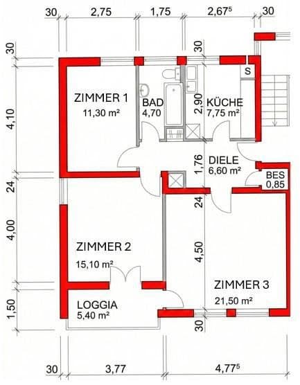 flat to rent, 71 m², Neusäß, Bavaria flat to rent, 71 m², Neusäß, Bavaria