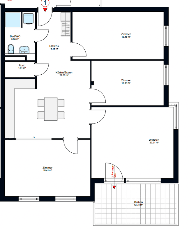 5 bedroom flat to rent, 120 m², Moltkestraße 54, Heilbronn, Baden-Württemberg 5 bedroom flat to rent, 120 m², Moltkestraße 54, Heilbronn, Baden-Württemberg