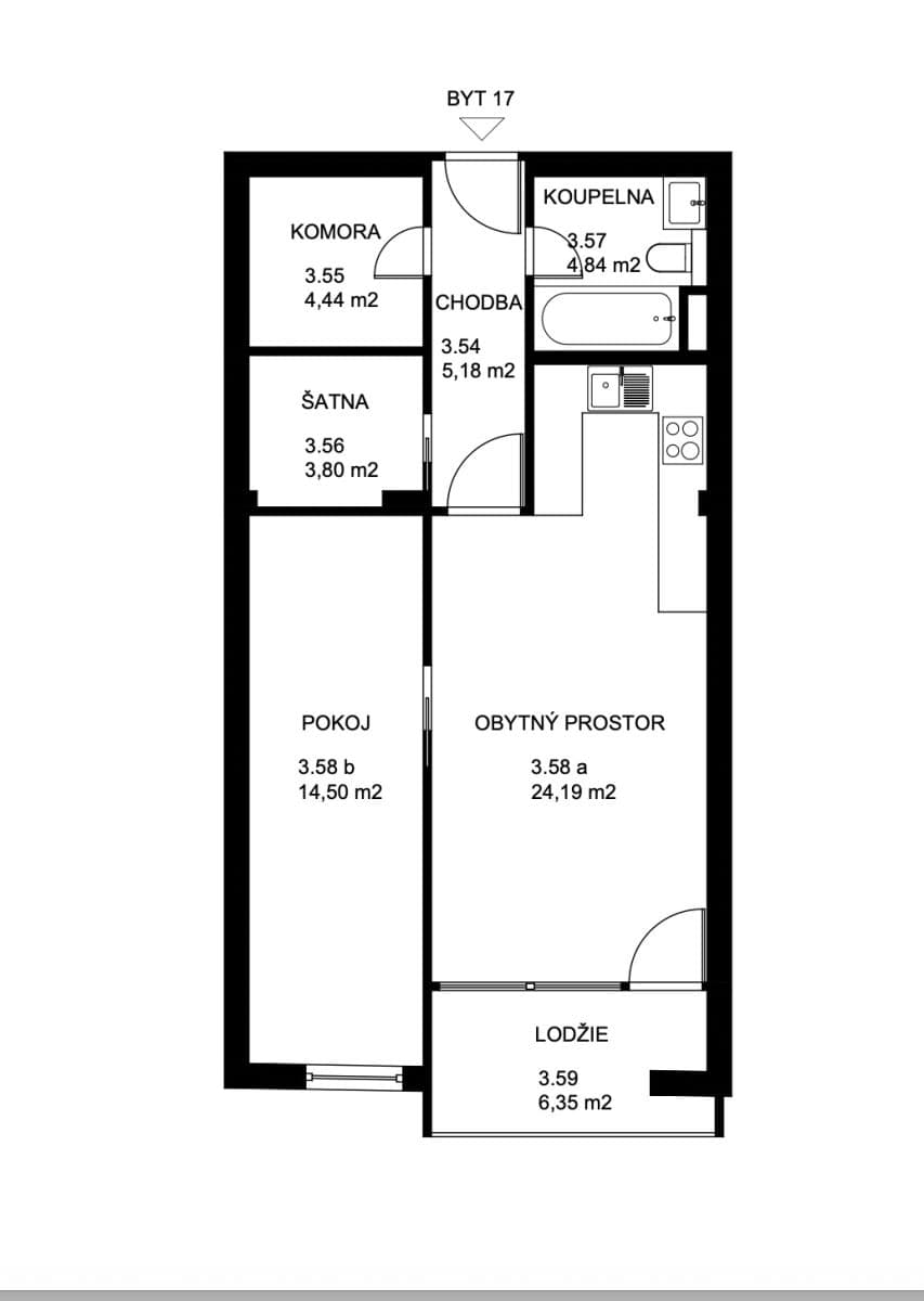 1 bedroom with open-plan kitchen flat for sale, 59 m², Mutěnická, Plzeň, Plzeňský Region 1 bedroom with open-plan kitchen flat for sale, 59 m², Mutěnická, Plzeň, Plzeňský Region