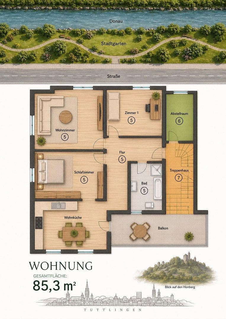 3 bedroom flat to rent, 86 m², Bahnhofstrasse 79/1, Tuttlingen, Baden-Württemberg 3 bedroom flat to rent, 86 m², Bahnhofstrasse 79/1, Tuttlingen, Baden-Württemberg