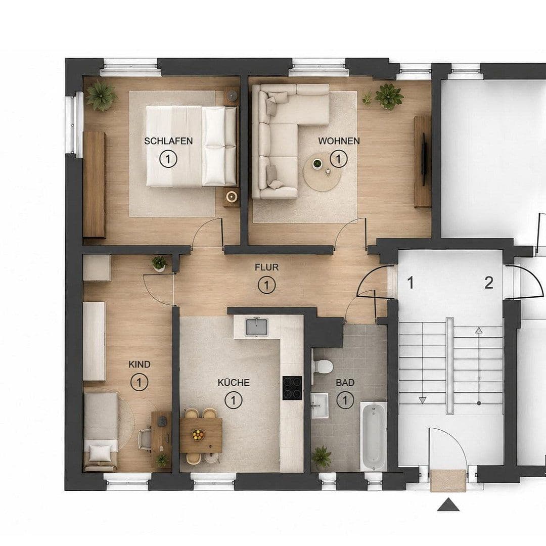 3 bedroom flat to rent, 64 m², Alter Reichenbacherstr. 16, Plauen, Saxony 3 bedroom flat to rent, 64 m², Alter Reichenbacherstr. 16, Plauen, Saxony