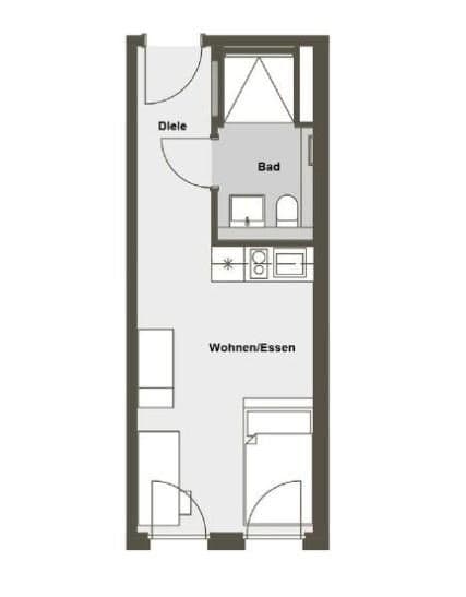 1 bedroom flat to rent, 24 m², Rudower Chaussee 32, Berlin, Berlin 1 bedroom flat to rent, 24 m², Rudower Chaussee 32, Berlin, Berlin