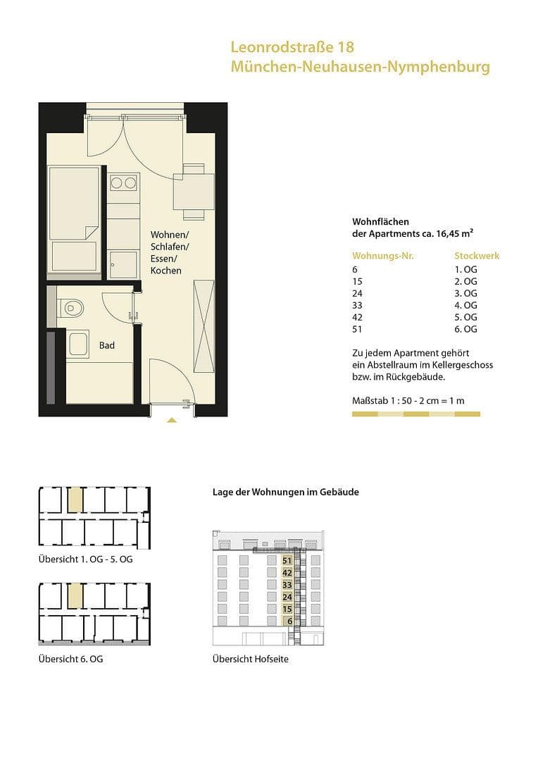 1 bedroom flat to rent, 17 m², Leonrodstrasse 18, München, Bavaria 1 bedroom flat to rent, 17 m², Leonrodstrasse 18, München, Bavaria