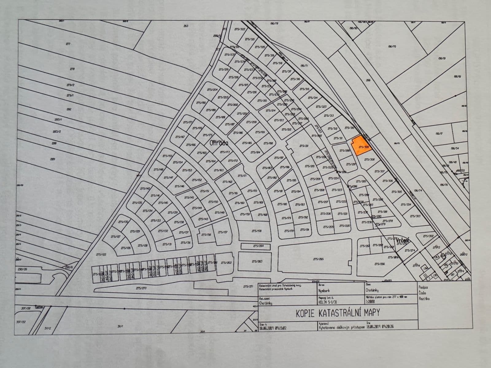 plot for sale, 817 m², Choťánky, Středočeský Region plot for sale, 817 m², Choťánky, Středočeský Region