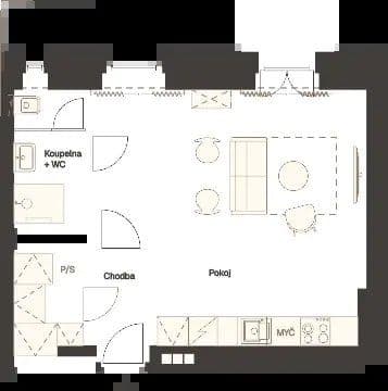 Studio flat to rent, 36 m², Veletržní, Prague, Prague Studio flat to rent, 36 m², Veletržní, Prague, Prague