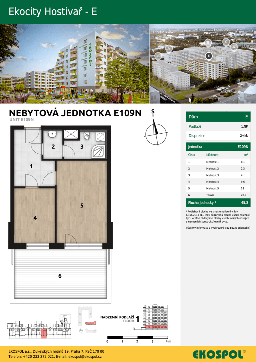 1 bedroom with open-plan kitchen flat to rent, 45 m², U Továren, Prague, Prague 1 bedroom with open-plan kitchen flat to rent, 45 m², U Továren, Prague, Prague
