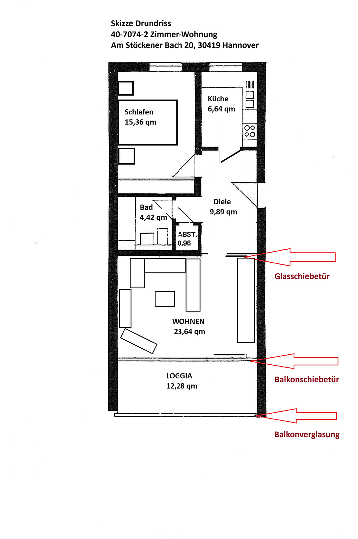 2 bedroom flat for sale, 68 m², Am Stöckener Bach 20, Hanover, Lower Saxony 2 bedroom flat for sale, 68 m², Am Stöckener Bach 20, Hanover, Lower Saxony