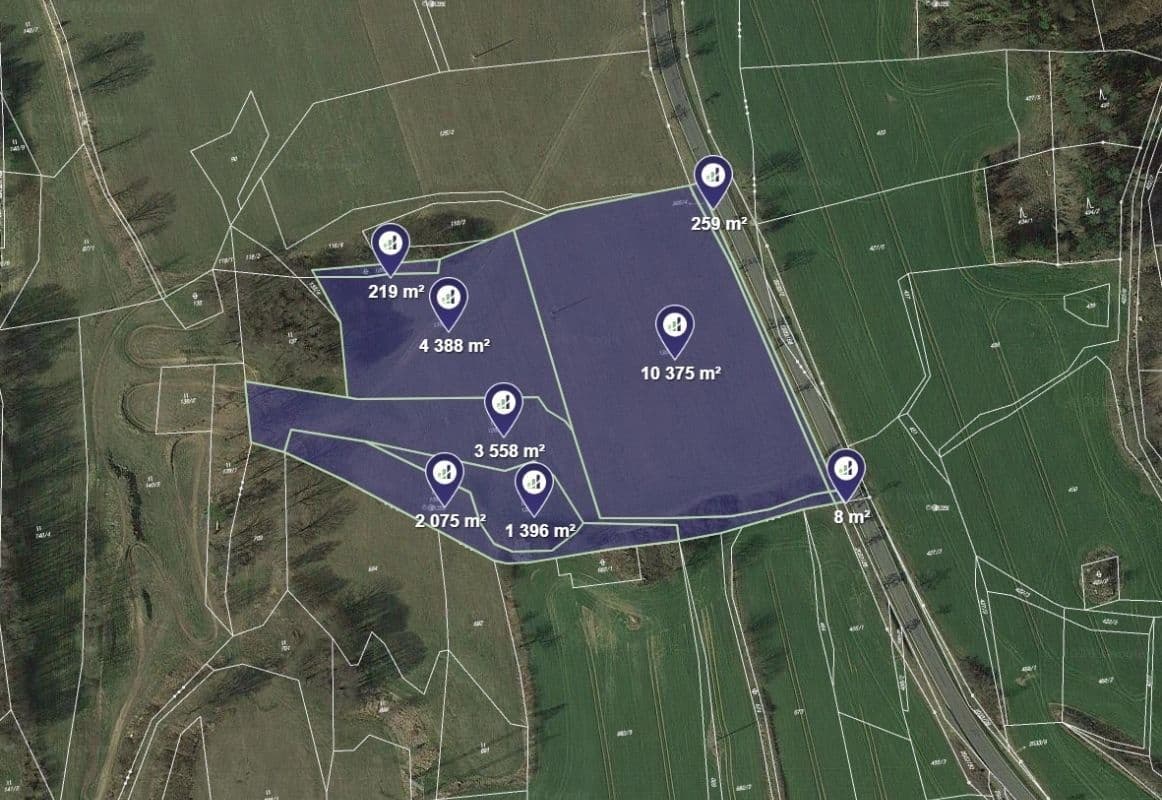 plot for sale, 2,475 m², Hrazany, Jihočeský Region plot for sale, 2,475 m², Hrazany, Jihočeský Region