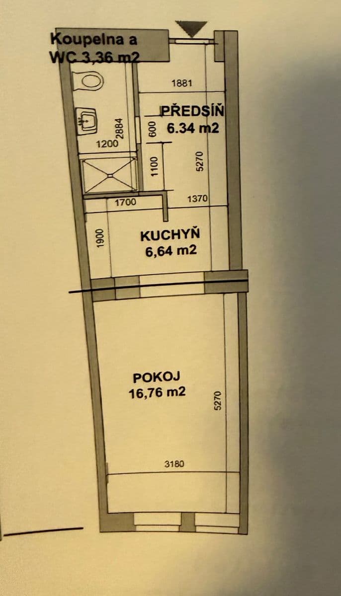 Studio flat for sale, 33 m², Sevastopolská, Prague, Prague Studio flat for sale, 33 m², Sevastopolská, Prague, Prague