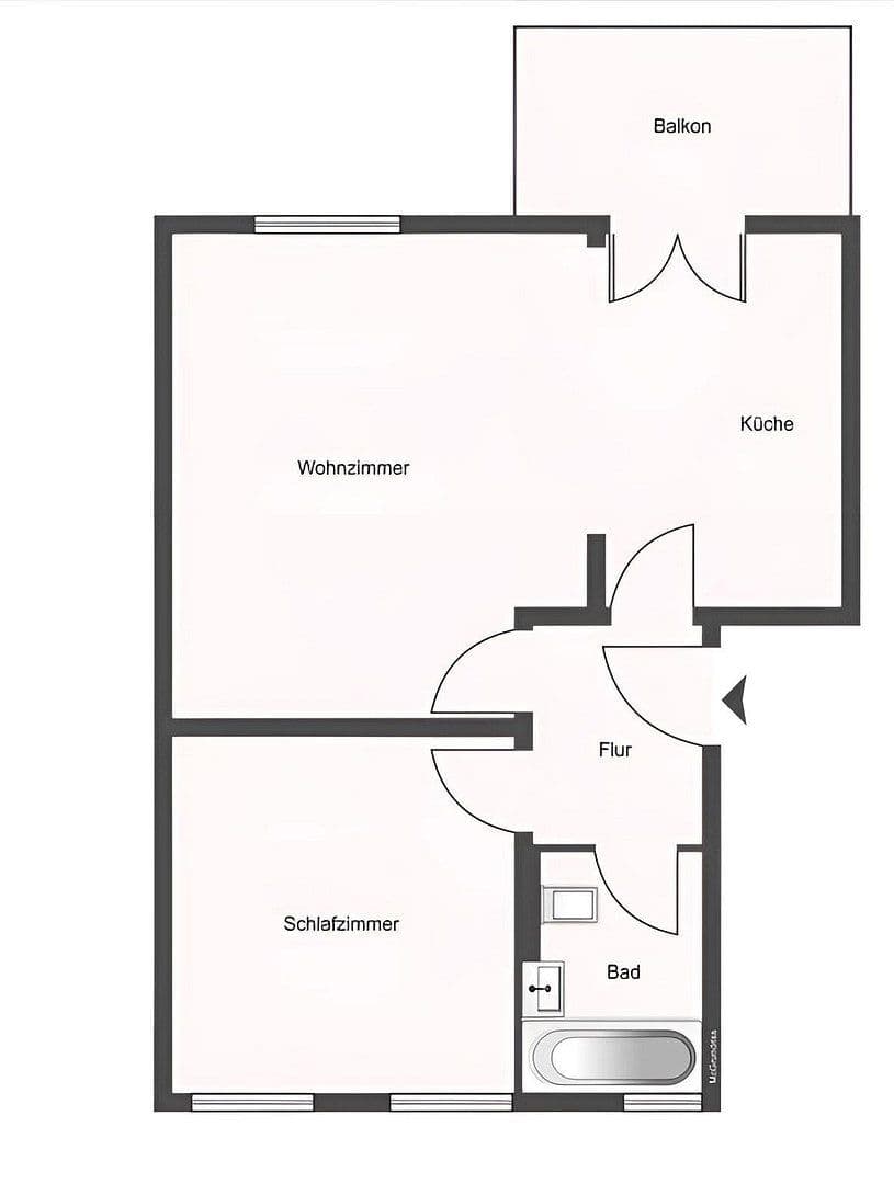 2 bedroom flat to rent, 48 m², Hauffweg 3, Leipzig, Saxony 2 bedroom flat to rent, 48 m², Hauffweg 3, Leipzig, Saxony