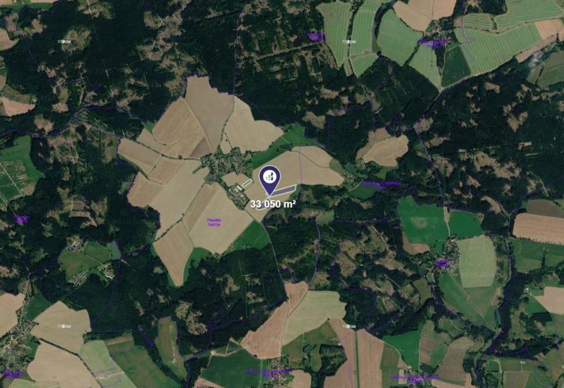 plot for sale, 8,263 m², Třebětín, Středočeský Region plot for sale, 8,263 m², Třebětín, Středočeský Region
