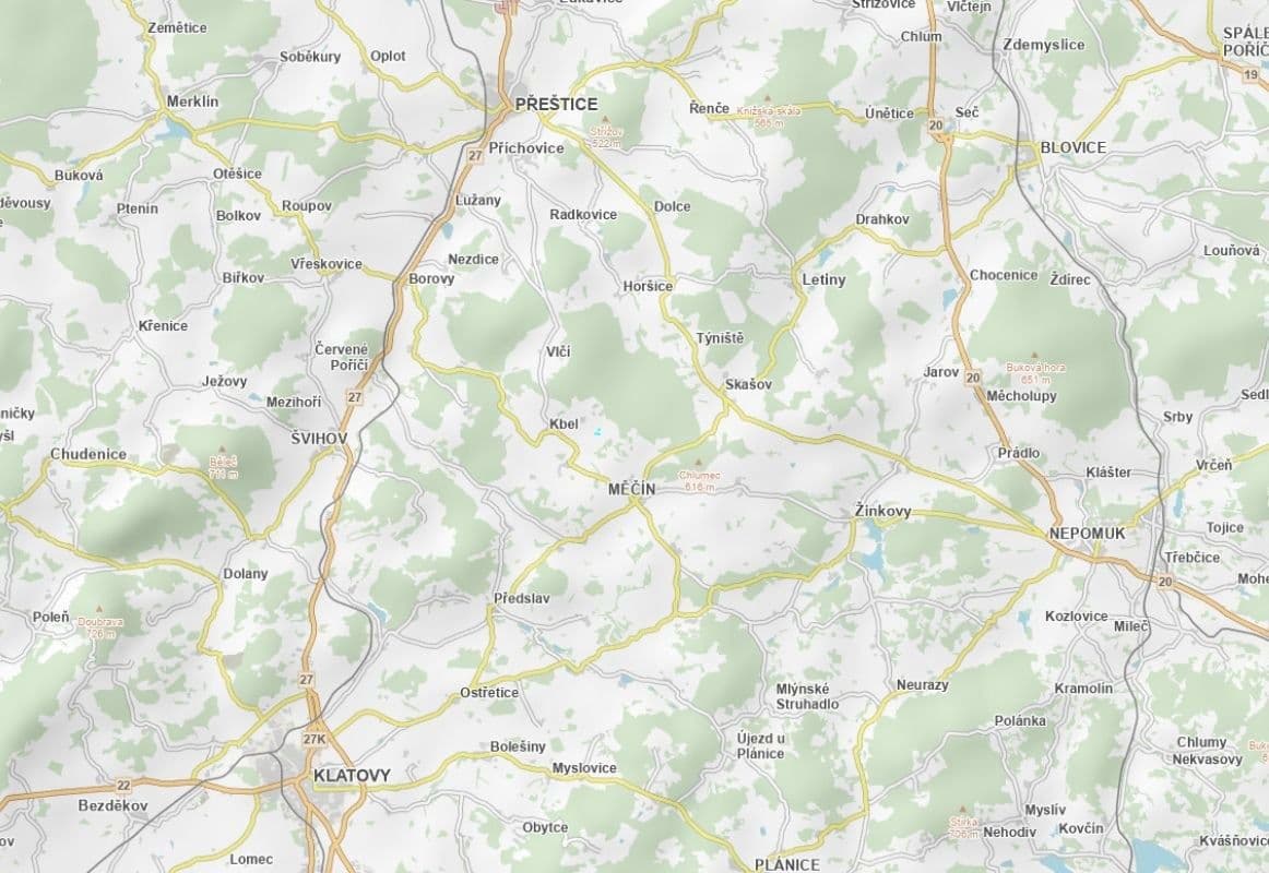 plot for sale, 8,744 m², Kbel, Plzeňský Region plot for sale, 8,744 m², Kbel, Plzeňský Region