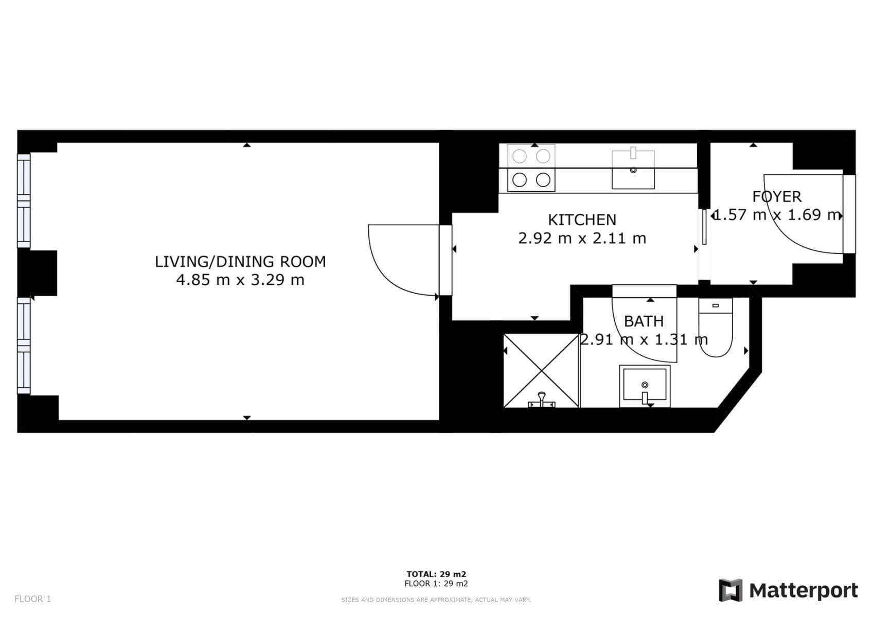 Studio flat to rent, 29 m², Seifertova, Prague, Prague Studio flat to rent, 29 m², Seifertova, Prague, Prague