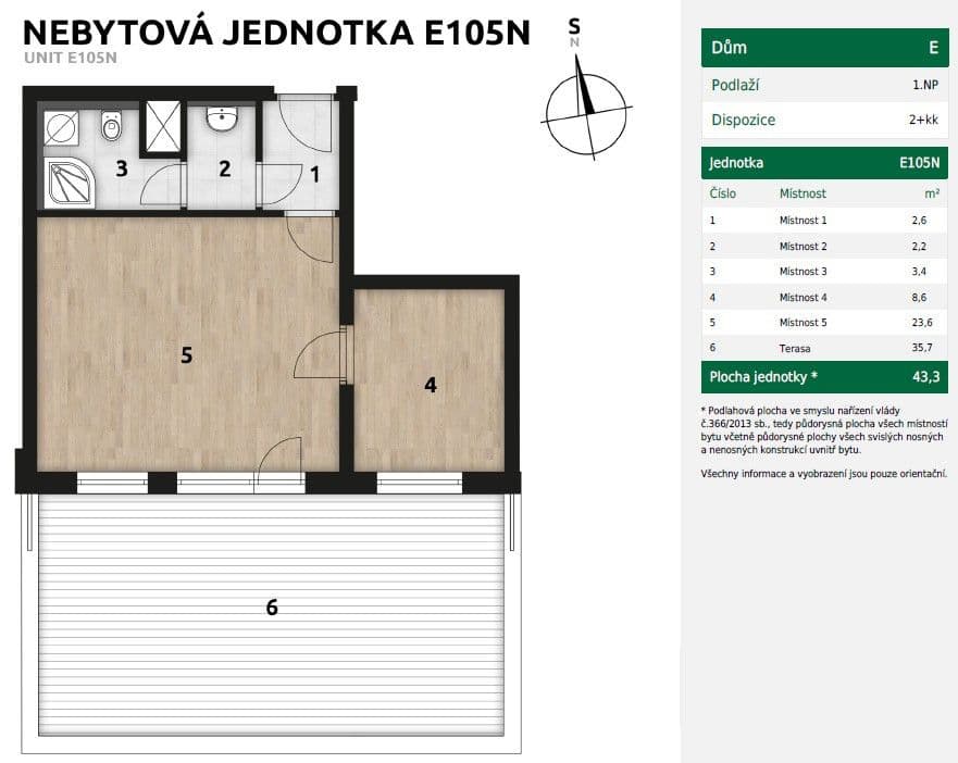 1 bedroom with open-plan kitchen flat to rent, 44 m², Arnošta Staňka, Prague, Prague 1 bedroom with open-plan kitchen flat to rent, 44 m², Arnošta Staňka, Prague, Prague