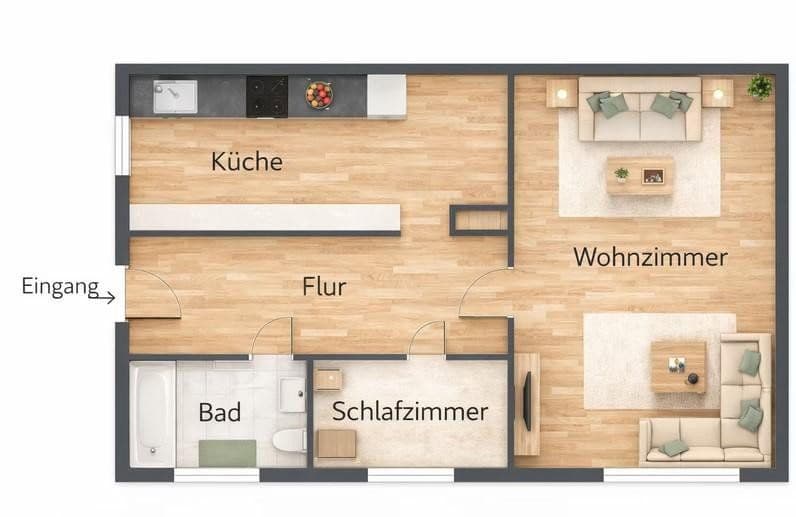 2 bedroom flat to rent, 50 m², Hoststraße 13a, Ahnatal, Hesse 2 bedroom flat to rent, 50 m², Hoststraße 13a, Ahnatal, Hesse