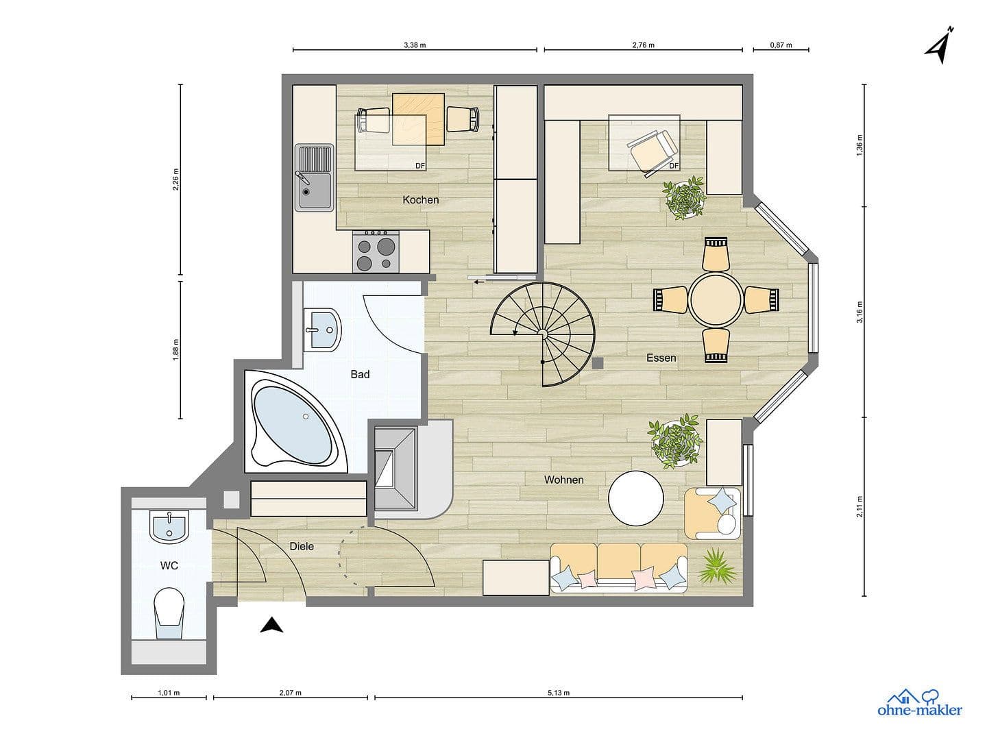 1 bedroom with open-plan kitchen flat for sale, 64 m², Freiberg am Neckar, Baden-Württemberg 1 bedroom with open-plan kitchen flat for sale, 64 m², Freiberg am Neckar, Baden-Württemberg