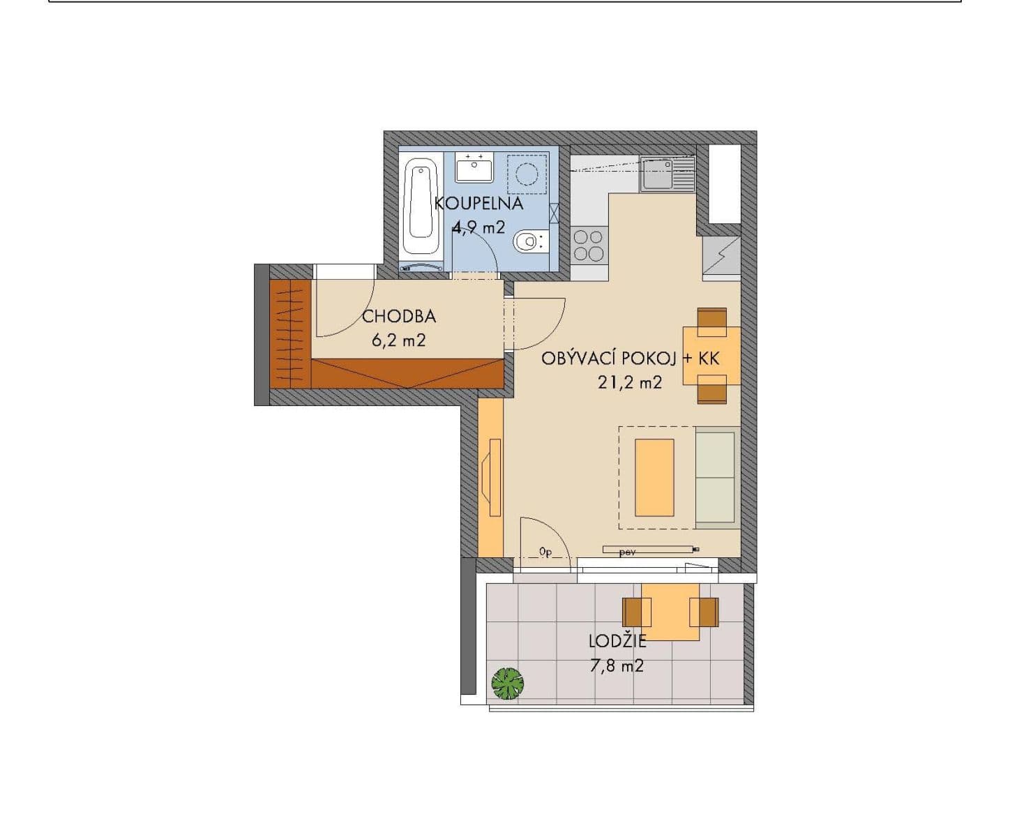 Studio flat for sale, 33 m², Baarové, Prague, Prague Studio flat for sale, 33 m², Baarové, Prague, Prague