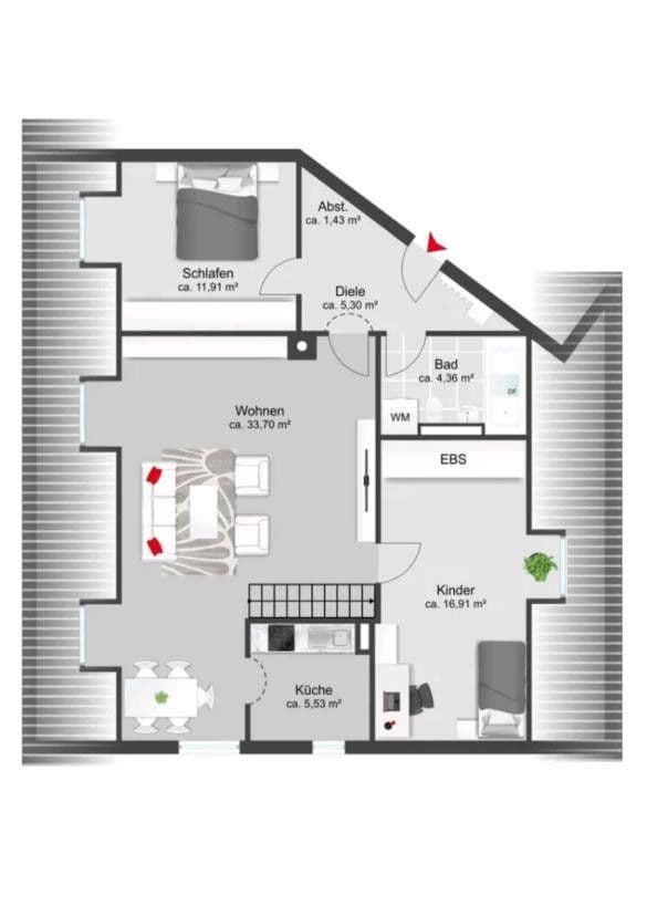 3 bedroom flat to rent, 79 m², Karlsfeld, Bavaria 3 bedroom flat to rent, 79 m², Karlsfeld, Bavaria