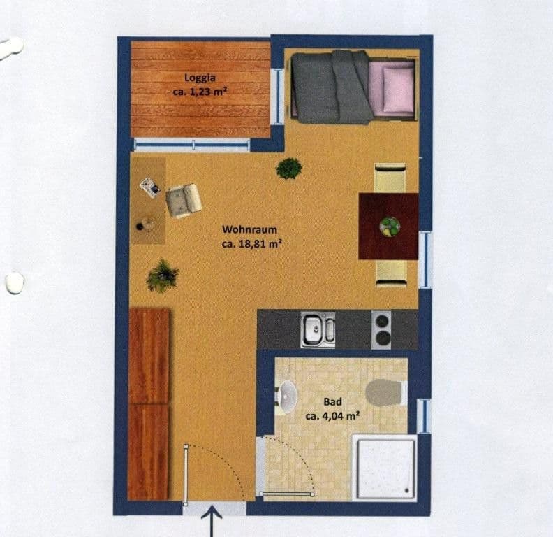 1 bedroom flat to rent, 25 m², Mattstraße 4, Aschaffenburg, Bavaria 1 bedroom flat to rent, 25 m², Mattstraße 4, Aschaffenburg, Bavaria