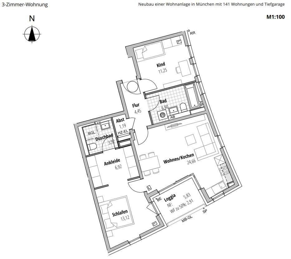3 bedroom flat to rent, 75 m², Fritz-Bauer-Straße 38, München, Bavaria 3 bedroom flat to rent, 75 m², Fritz-Bauer-Straße 38, München, Bavaria