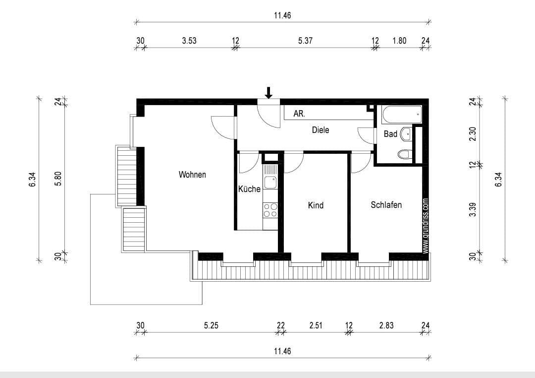 3 bedroom flat for sale, 55 m², Lessingstr., Berlin, Berlin 3 bedroom flat for sale, 55 m², Lessingstr., Berlin, Berlin