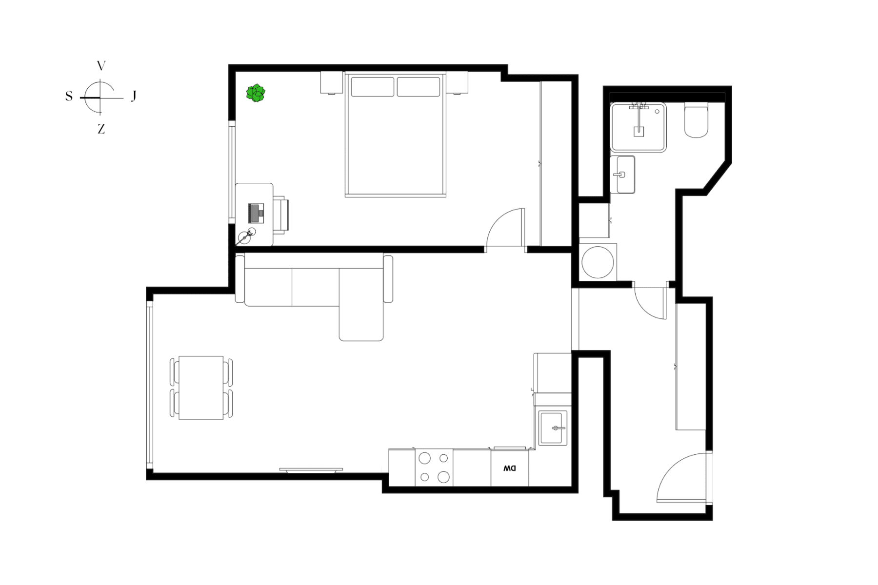 1 bedroom with open-plan kitchen flat for sale, 51 m², Slezská, Prague, Prague 1 bedroom with open-plan kitchen flat for sale, 51 m², Slezská, Prague, Prague
