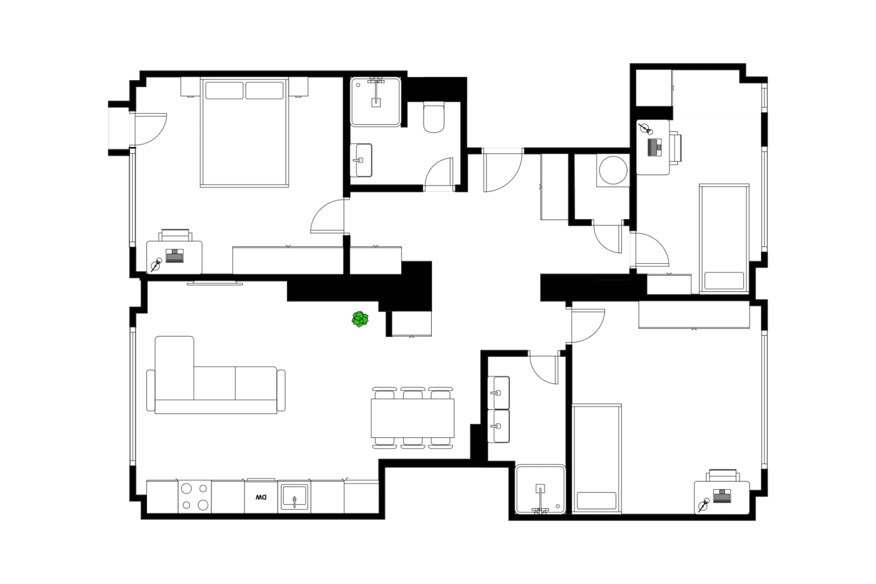 3 bedroom with open-plan kitchen flat for sale, 83 m², Čeljabinská, Prague, Prague 3 bedroom with open-plan kitchen flat for sale, 83 m², Čeljabinská, Prague, Prague