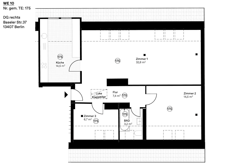 1 bedroom with open-plan kitchen flat for sale, 79 m², Baseler Straße 37, BERLIN, Berlin 1 bedroom with open-plan kitchen flat for sale, 79 m², Baseler Straße 37, BERLIN, Berlin
