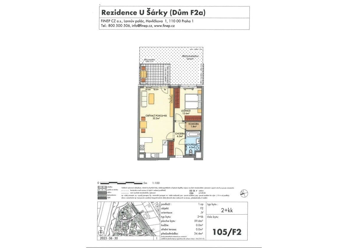 1 bedroom with open-plan kitchen flat for sale, 60 m², Stočesova, Prague, Prague 1 bedroom with open-plan kitchen flat for sale, 60 m², Stočesova, Prague, Prague