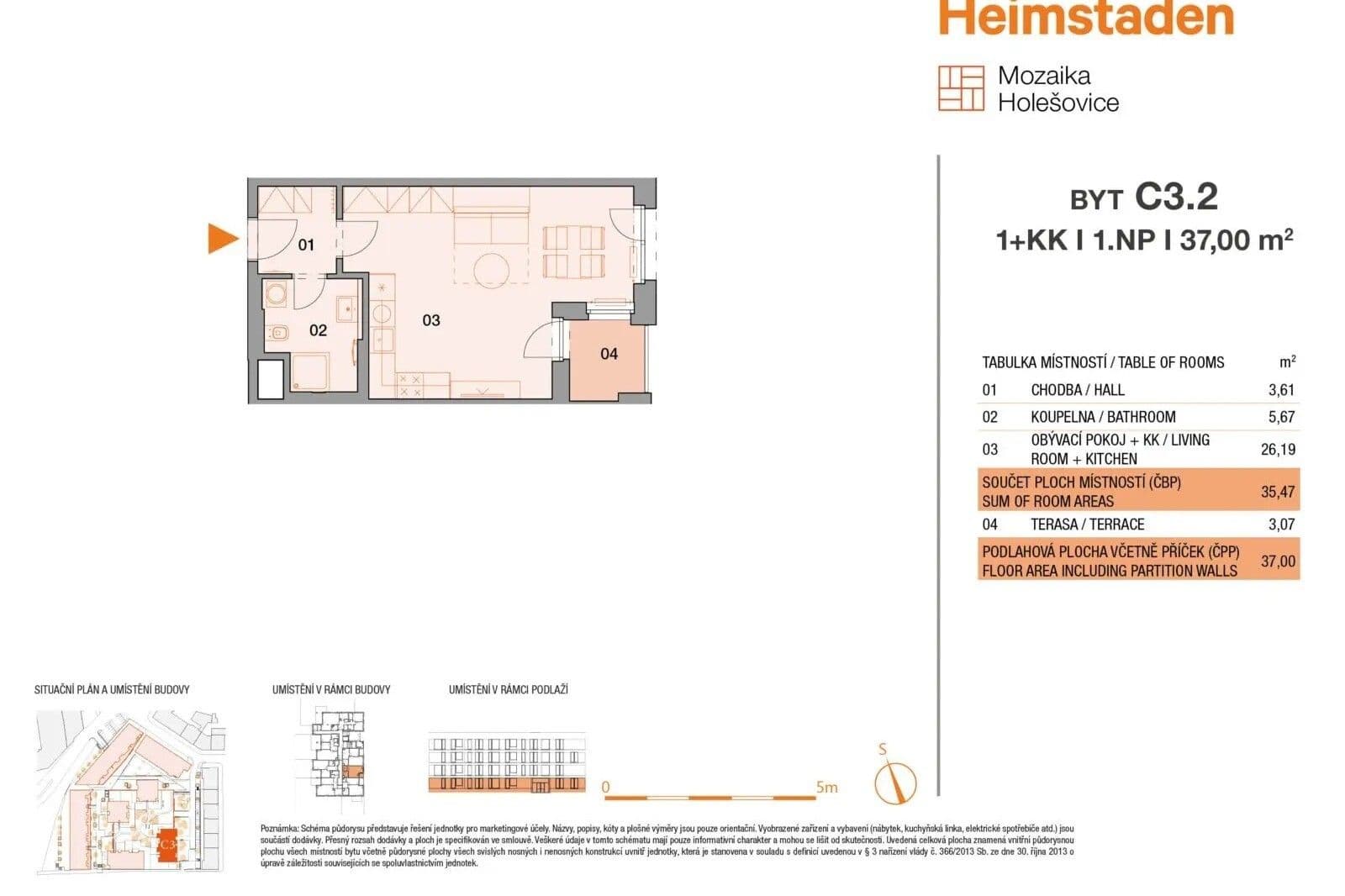 Studio flat to rent, 38 m², Vrbenského, Prague, Prague Studio flat to rent, 38 m², Vrbenského, Prague, Prague