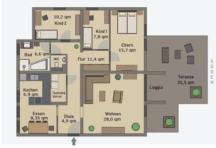 3 bedroom with open-plan kitchen flat to rent, 124 m², Bei der Stadtmühle 1, Lahr/Schwarzwald, Baden-Württemberg 3 bedroom with open-plan kitchen flat to rent, 124 m², Bei der Stadtmühle 1, Lahr/Schwarzwald, Baden-Württemberg