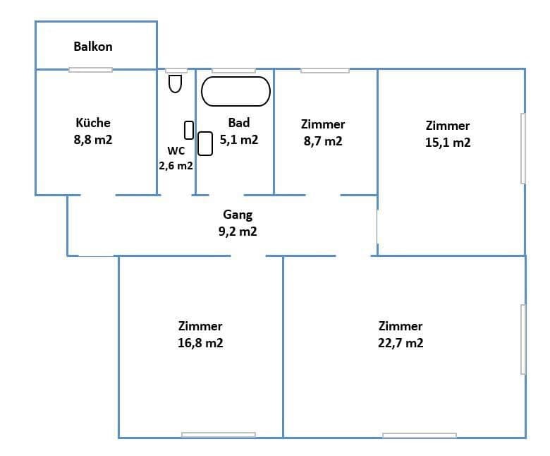 4 bedroom flat to rent, 91 m², Ludwigsburg, Baden-Württemberg 4 bedroom flat to rent, 91 m², Ludwigsburg, Baden-Württemberg