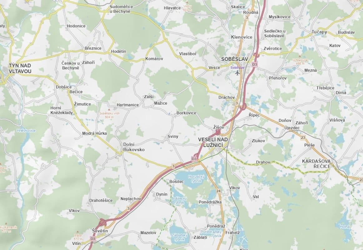plot for sale, 7,295 m², Borkovice, Jihočeský Region plot for sale, 7,295 m², Borkovice, Jihočeský Region