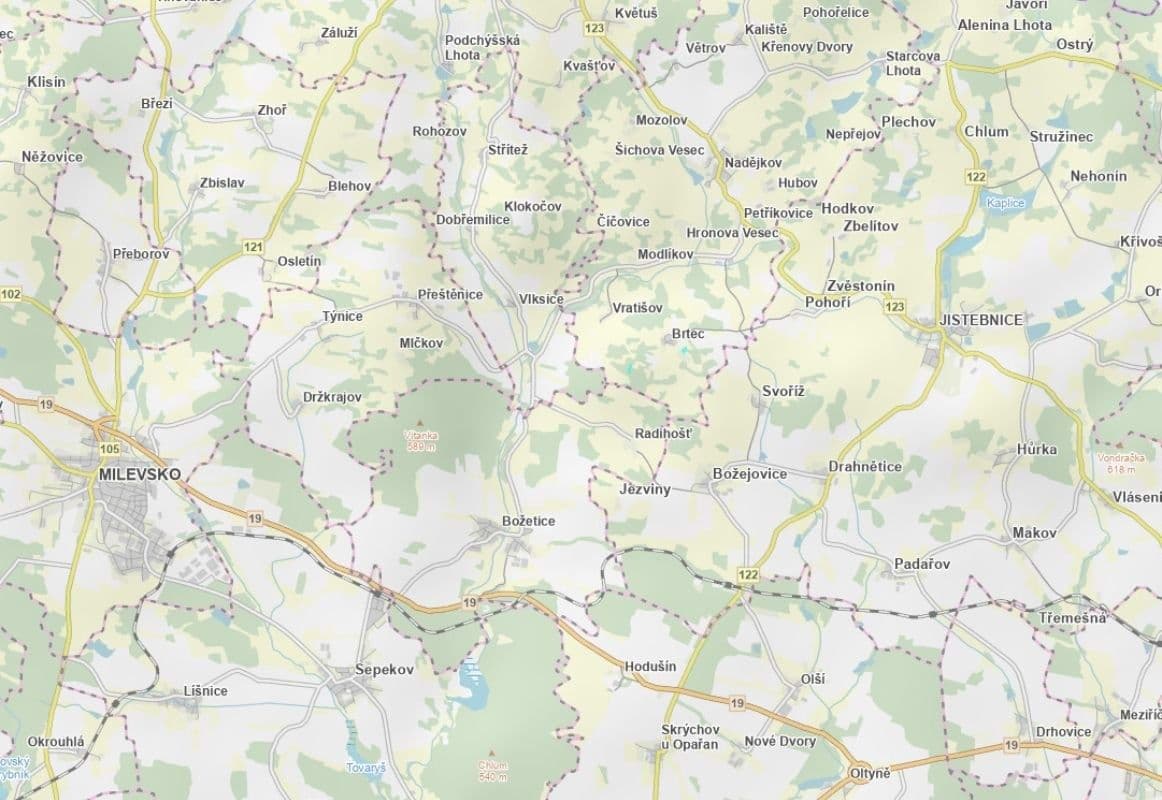 plot for sale, 6,229 m², Nadějkov, Jihočeský Region plot for sale, 6,229 m², Nadějkov, Jihočeský Region