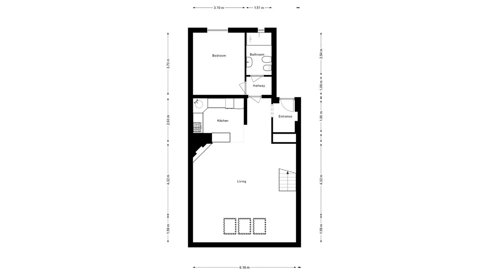 2 bedroom with open-plan kitchen flat to rent, 104 m², Šumavská, Prague, Prague 2 bedroom with open-plan kitchen flat to rent, 104 m², Šumavská, Prague, Prague