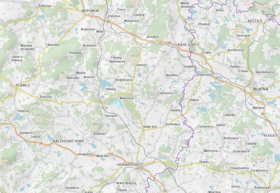 plot for sale, 10,026 m², Maňovice, Plzeňský Region plot for sale, 10,026 m², Maňovice, Plzeňský Region