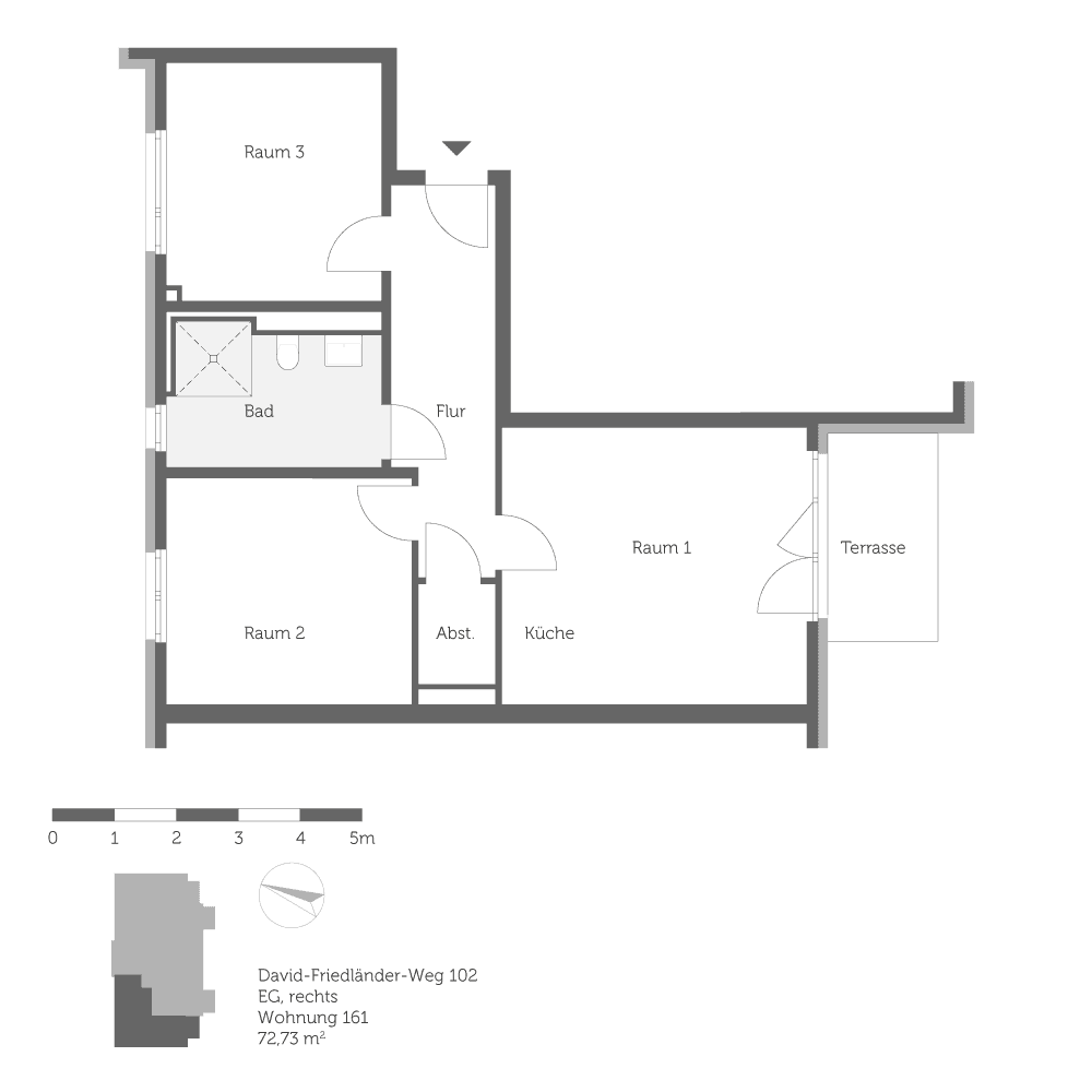 3 bedroom flat for sale, 72 m², David-Friedländer-Weg 102, Berlin, Berlin 3 bedroom flat for sale, 72 m², David-Friedländer-Weg 102, Berlin, Berlin