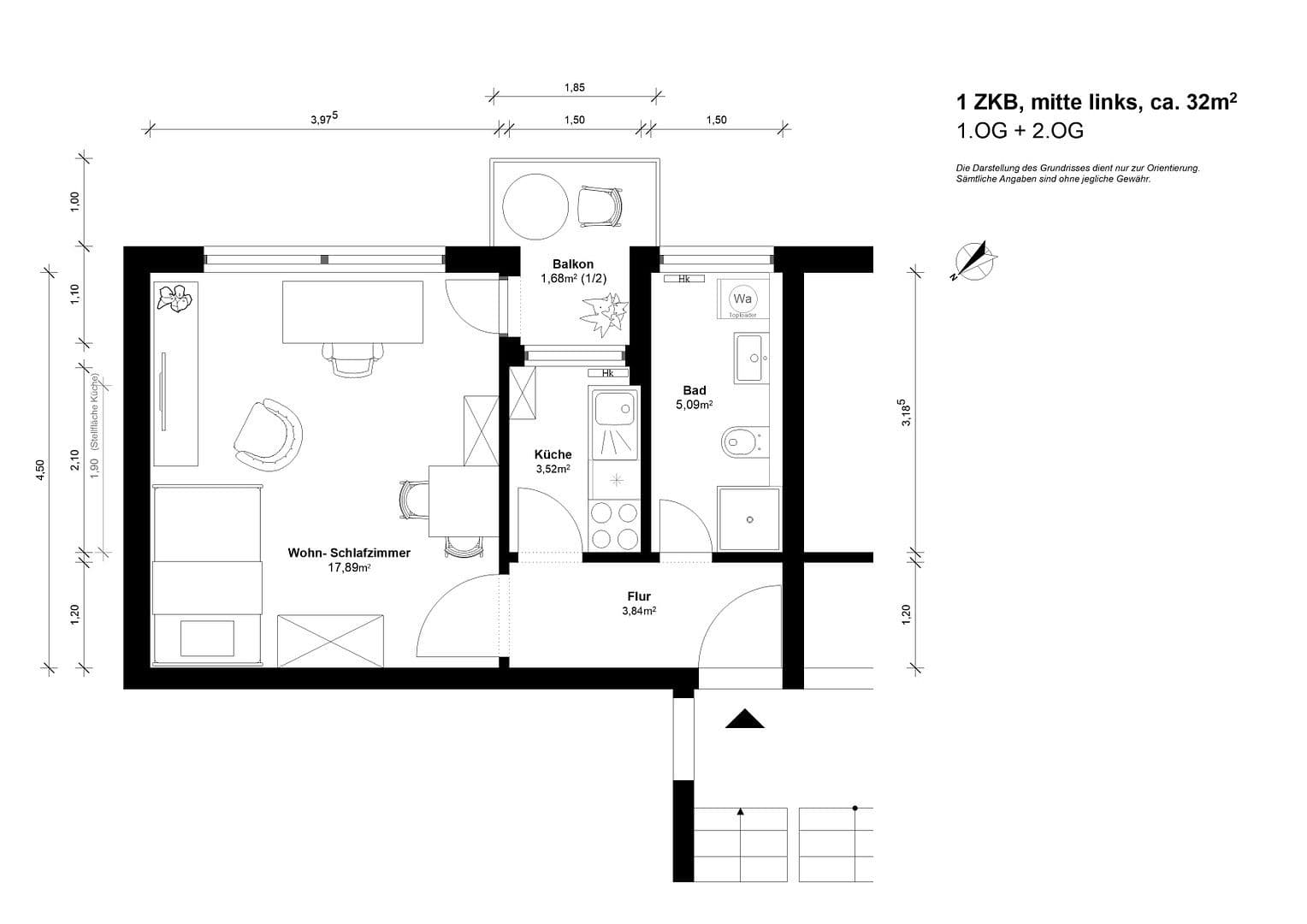 1 bedroom flat to rent, 31 m², Kaiserslautern, Rhineland-Palatinate 1 bedroom flat to rent, 31 m², Kaiserslautern, Rhineland-Palatinate