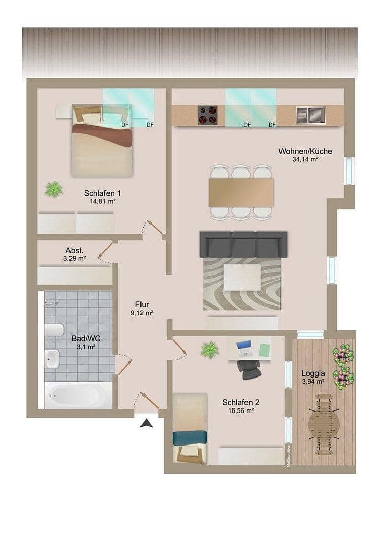 3 bedroom flat to rent, 91 m², Kieselbronn, Baden-Württemberg 3 bedroom flat to rent, 91 m², Kieselbronn, Baden-Württemberg