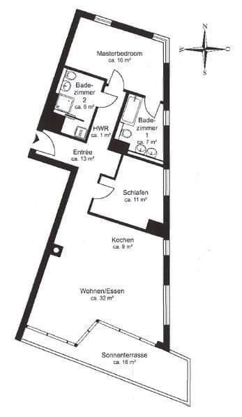 3 bedroom flat to rent, 107 m², Überseeallee 8, Hamburg, Hamburg 3 bedroom flat to rent, 107 m², Überseeallee 8, Hamburg, Hamburg