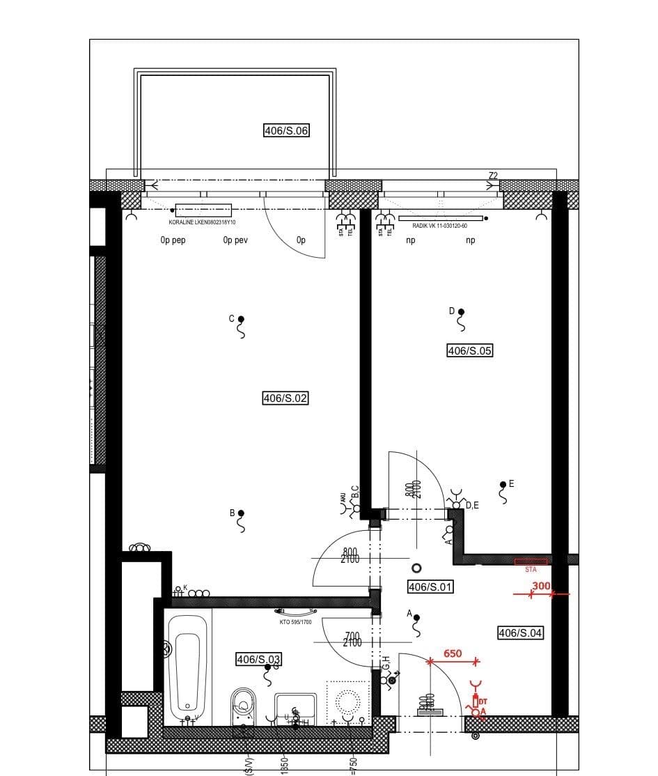 1 bedroom with open-plan kitchen flat to rent, 49 m², Pod Harfou, Prague, Prague 1 bedroom with open-plan kitchen flat to rent, 49 m², Pod Harfou, Prague, Prague